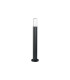 Springwater Ribbed Line 55cm Post Lamp Tall Diagonal Pattern Acrylic Shade 1 x GU10 IP54 Grey/Clear/Frosted -4