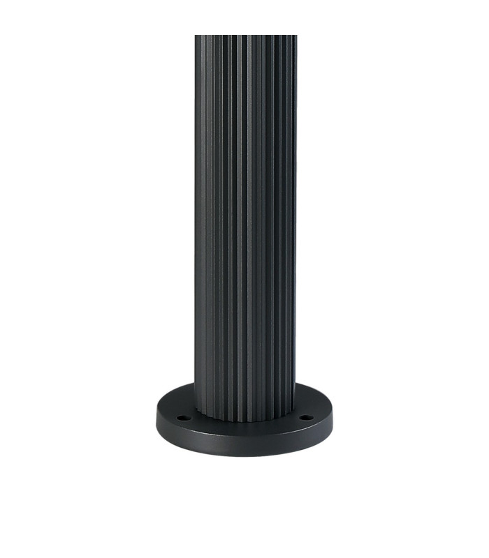 Springwater Ribbed Line 55cm Post Lamp Tall Diagonal Pattern Acrylic Shade 1 x GU10 IP54 Grey/Clear/Frosted -5