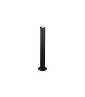 Springwater Ribbed Line 55cm Post Lamp Dome Acrylic Shade 1 x GU10 IP54 Black/Clear/Frosted -1
