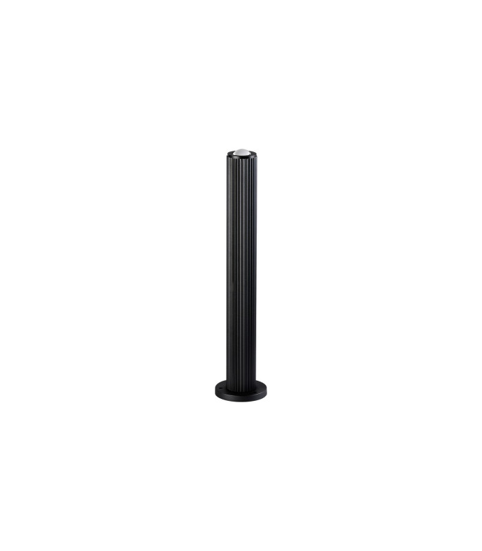 Springwater Ribbed Line 55cm Post Lamp Dome Acrylic Shade 1 x GU10 IP54 Black/Clear/Frosted -4