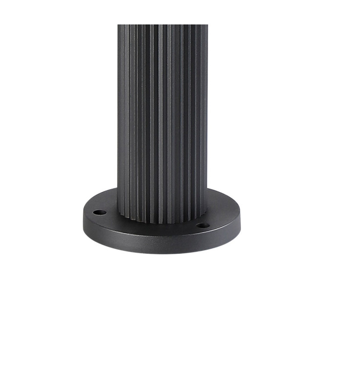 Springwater Ribbed Line 55cm Post Lamp Dome Acrylic Shade 1 x GU10 IP54 Black/Clear/Frosted -6