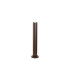 Springwater Ribbed Line 55cm Post Lamp Dome Acrylic Shade 1 x GU10 IP54 Dark Brown/Clear/Frosted -1
