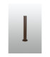 Springwater Ribbed Line 55cm Post Lamp Dome Acrylic Shade 1 x GU10 IP54 Dark Brown/Clear/Frosted -5