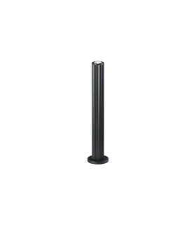 Springwater Ribbed Line 55cm Post Lamp Dome Acrylic Shade 1 x GU10 IP54 Grey/Clear/Frosted -1