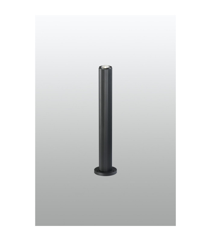 Springwater Ribbed Line 55cm Post Lamp Dome Acrylic Shade 1 x GU10 IP54 Grey/Clear/Frosted -3