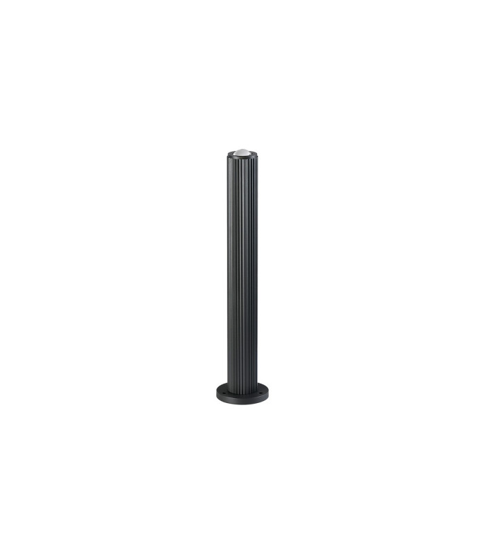 Springwater Ribbed Line 55cm Post Lamp Dome Acrylic Shade 1 x GU10 IP54 Grey/Clear/Frosted -4