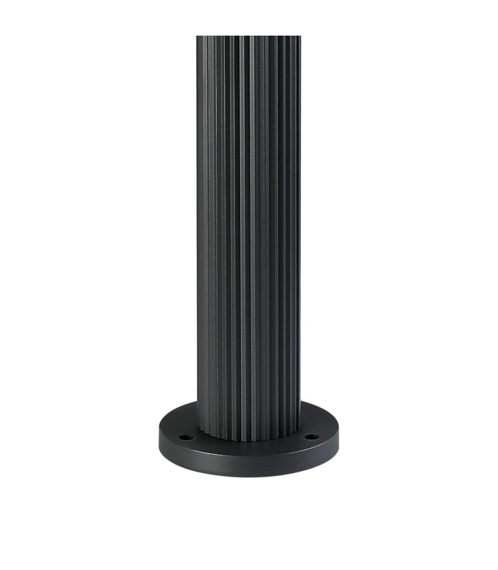 Springwater Ribbed Line 55cm Post Lamp Dome Acrylic Shade 1 x GU10 IP54 Grey/Clear/Frosted -5
