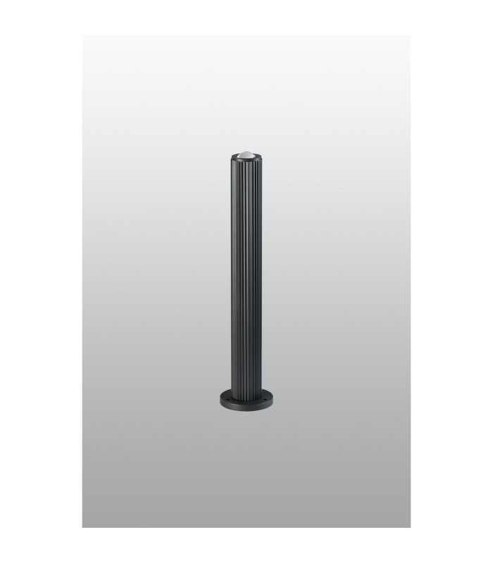 Springwater Ribbed Line 55cm Post Lamp Dome Acrylic Shade 1 x GU10 IP54 Grey/Clear/Frosted -7