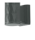 Springwater Diamond Pattern Wall Lamp X Pattern Acrylic Shade 1 x GU10 IP54 Grey/Clear/Frosted -6