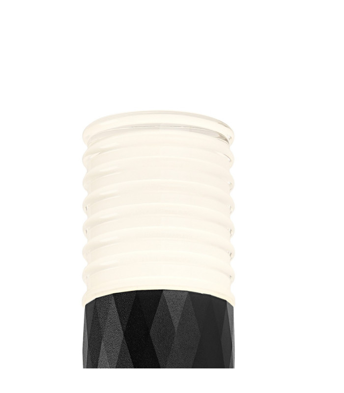 Springwater Diamond Pattern Wall Lamp Horizontal Line Acrylic Shade 1 x GU10 IP54 Black/Clear/Frosted -5