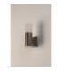 Springwater Diamond Pattern Wall Lamp Horizontal Line Acrylic Shade 1 x GU10 IP54 Dark Brown/Clear/Frosted -7