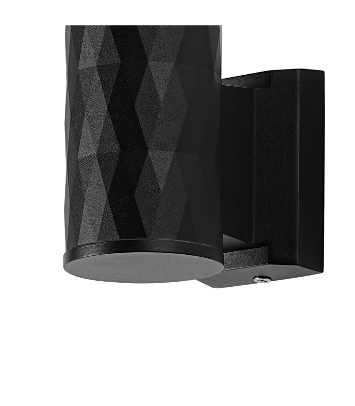 Springwater Diamond Pattern Wall Lamp Tier Pattern Acrylic Shade 1 x GU10 IP54 Black/Clear -6