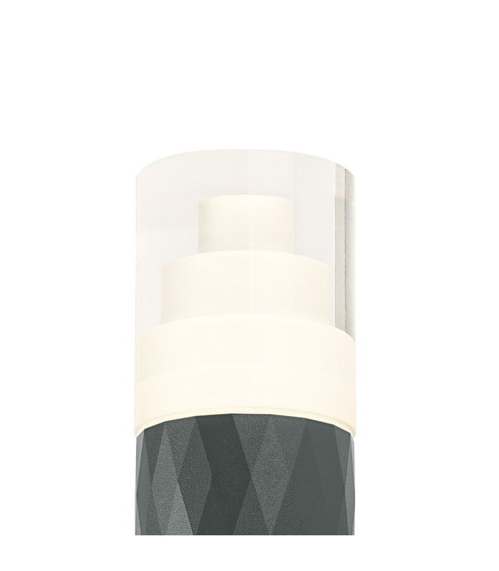 Springwater Diamond Pattern Wall Lamp Tier Pattern Acrylic Shade 1 x GU10 IP54 Grey/Clear -5