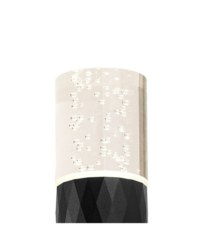 Springwater Diamond Pattern Wall Lamp Bubble Acrylic Shade 1 x GU10 IP54 Black/Clear -5