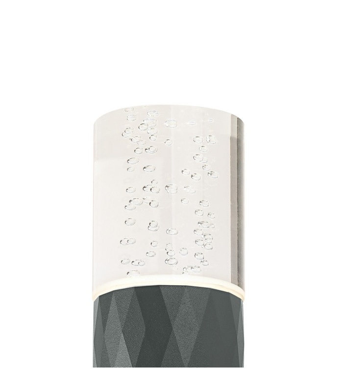 Springwater Diamond Pattern Wall Lamp Bubble Acrylic Shade 1 x GU10 IP54 Grey/Clear -5