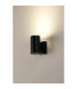 Springwater Diamond Pattern Wall Lamp Shallow Acrylic Shade 1 x GU10 IP54 Black/Clear/Frosted -3