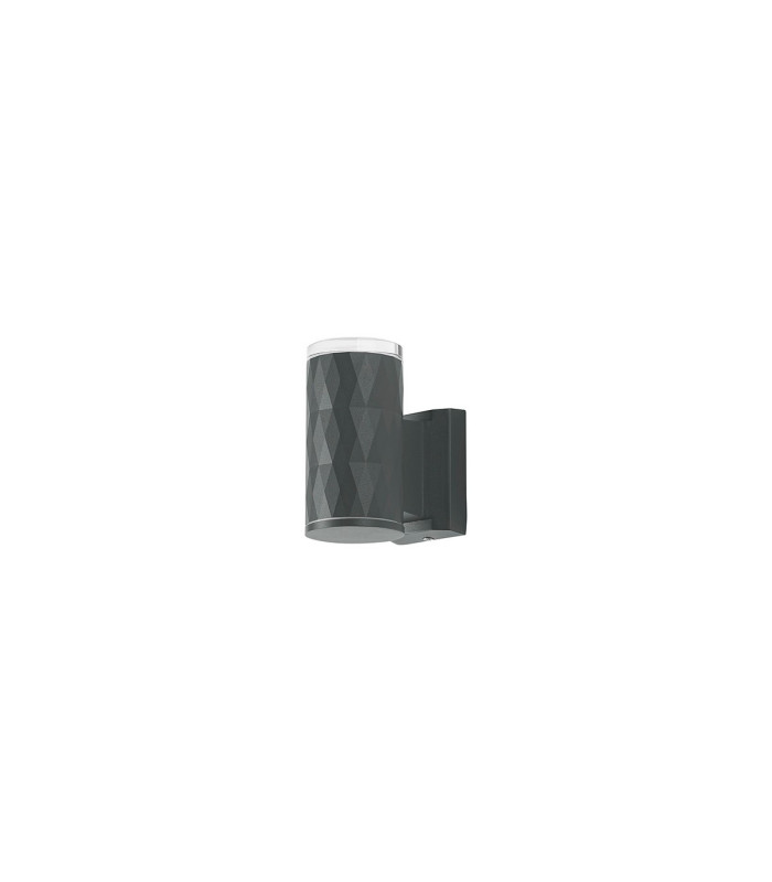 Springwater Diamond Pattern Wall Lamp Shallow Acrylic Shade 1 x GU10 IP54 Grey/Clear/Frosted -4