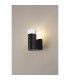 Springwater Diamond Pattern Wall Lamp Short Diagonal Pattern Acrylic Shade 1 x GU10 IP54 Black/Clear/Frosted -3