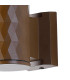 Springwater Diamond Pattern Wall Lamp Short Diagonal Pattern Acrylic Shade 1 x GU10 IP54 Dark Brown/Clear/Frosted -7