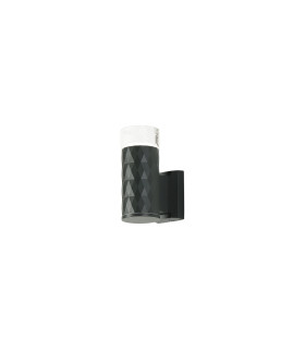 Springwater Diamond Pattern Wall Lamp Short Diagonal Pattern Acrylic Shade 1 x GU10 IP54 Grey/Clear/Frosted -1