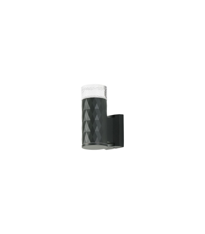 Springwater Diamond Pattern Wall Lamp Short Diagonal Pattern Acrylic Shade 1 x GU10 IP54 Grey/Clear/Frosted -4