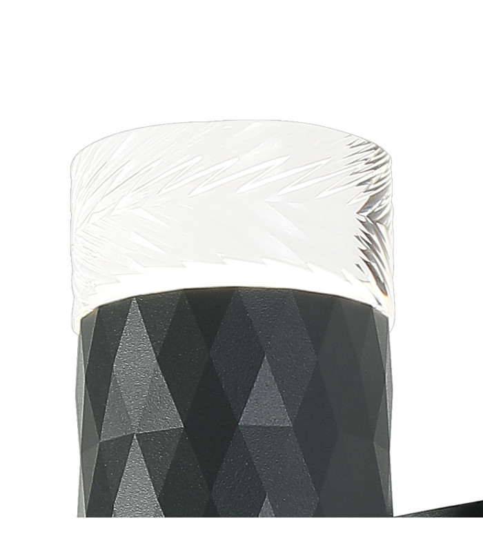 Springwater Diamond Pattern Wall Lamp Short Diagonal Pattern Acrylic Shade 1 x GU10 IP54 Grey/Clear/Frosted -5