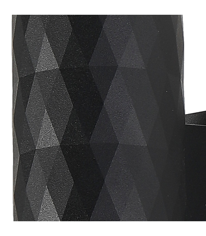 Springwater Diamond Pattern Wall Lamp Tall Diagonal Pattern Acrylic Shade 1 x GU10 IP54 Black/Clear/Frosted -6