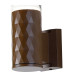 Springwater Diamond Pattern Wall Lamp Tall Diagonal Pattern Acrylic Shade 1 x GU10 IP54 Dark Brown/Clear/Frosted -6