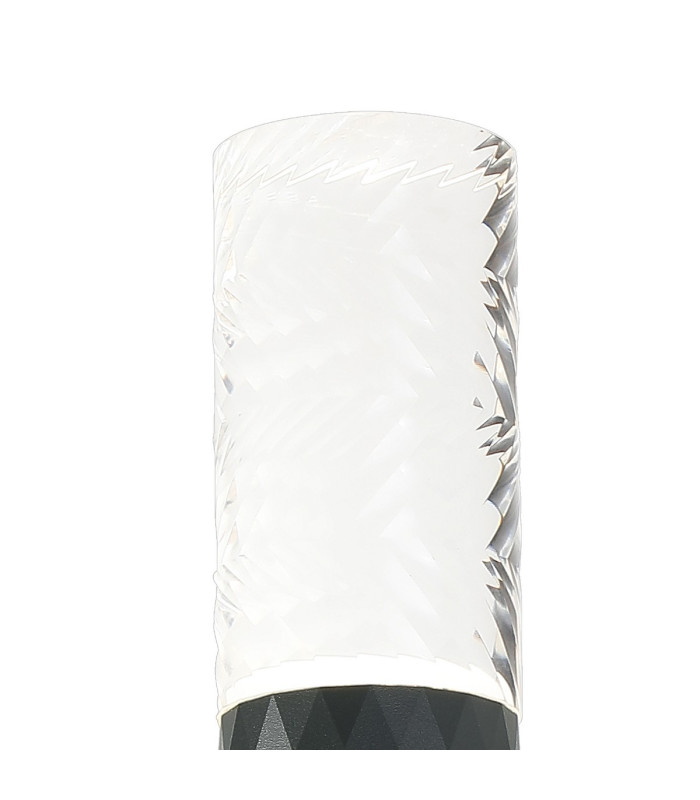 Springwater Diamond Pattern Wall Lamp Tall Diagonal Pattern Acrylic Shade 1 x GU10 IP54 Grey/Clear/Frosted -5