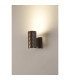 Springwater Diamond Pattern Wall Lamp Dome Acrylic Shade 1 x GU10 IP54 Dark Brown/Clear/Frosted -3