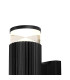 Springwater Ribbed Line Wall Lamp X Pattern Acrylic Shade 1 x GU10 IP54 Black/Clear/Frosted -5