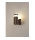 Springwater Ribbed Line Wall Lamp X Pattern Acrylic Shade 1 x GU10 IP54 Dark Brown/Clear/Frosted -3
