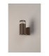 Springwater Ribbed Line Wall Lamp X Pattern Acrylic Shade 1 x GU10 IP54 Dark Brown/Clear/Frosted -7