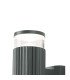Springwater Ribbed Line Wall Lamp X Pattern Acrylic Shade 1 x GU10 IP54 Grey/Clear/Frosted -5