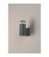 Springwater Ribbed Line Wall Lamp X Pattern Acrylic Shade 1 x GU10 IP54 Grey/Clear/Frosted -7