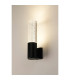Springwater II Ribbed Line Wall Lamp Bubble Acrylic Shade 1 x GU10 IP54 Black/Clear -3