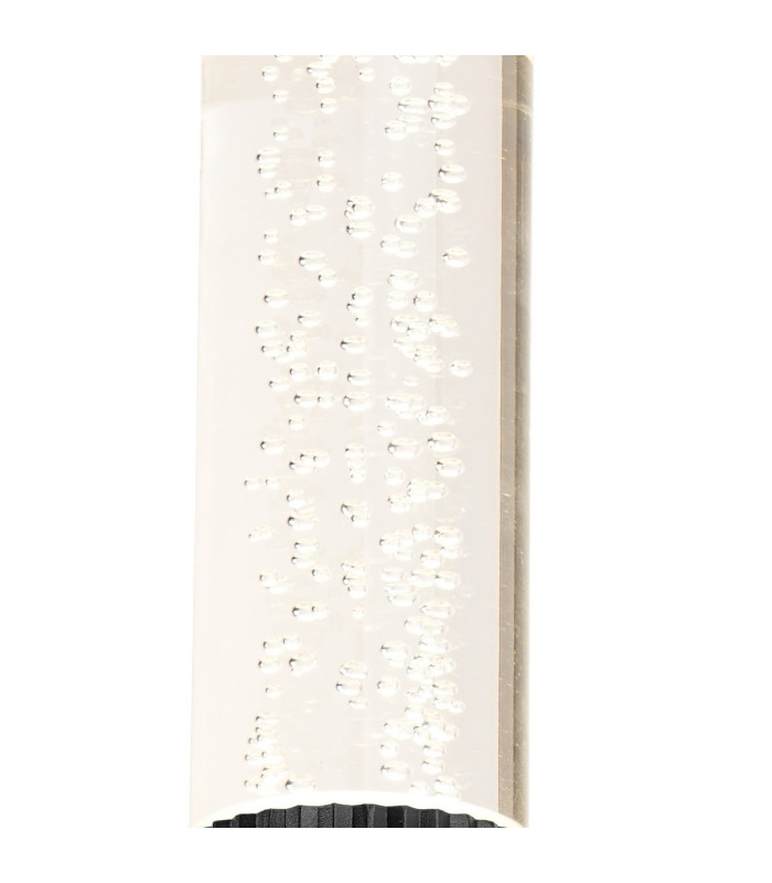 Springwater II Ribbed Line Wall Lamp Bubble Acrylic Shade 1 x GU10 IP54 Black/Clear -5