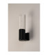Springwater II Ribbed Line Wall Lamp Bubble Acrylic Shade 1 x GU10 IP54 Black/Clear -7