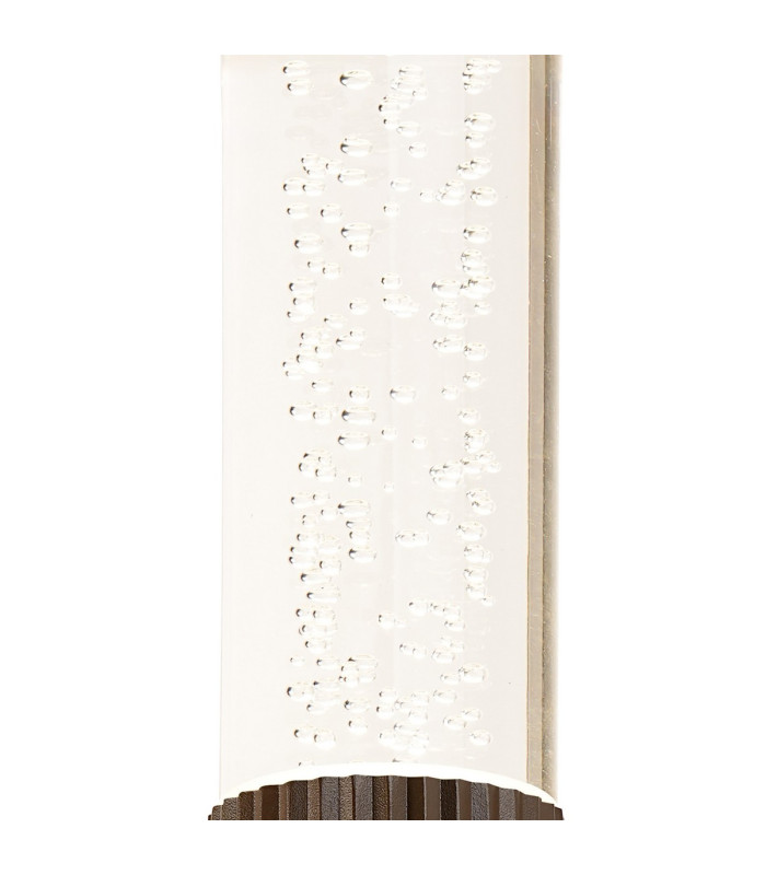 Springwater II Ribbed Line Wall Lamp Bubble Acrylic Shade 1 x GU10 IP54 Dark Brown/Clear -6