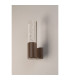 Springwater II Ribbed Line Wall Lamp Bubble Acrylic Shade 1 x GU10 IP54 Dark Brown/Clear -7