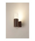 Springwater Ribbed Line Wall Lamp Horizontal Line Acrylic Shade 1 x GU10 IP54 Dark Brown/Clear/Frosted -3