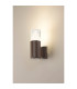 Springwater Ribbed Line Wall Lamp Tier Pattern Acrylic Shade 1 x GU10 IP54 Dark Brown/Clear -3