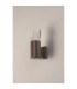 Springwater Ribbed Line Wall Lamp Tier Pattern Acrylic Shade 1 x GU10 IP54 Dark Brown/Clear -7