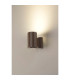 Springwater Ribbed Line Wall Lamp Shallow Acrylic Shade 1 x GU10 IP54 Dark Brown/Clear/Frosted -3