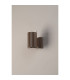 Springwater Ribbed Line Wall Lamp Shallow Acrylic Shade 1 x GU10 IP54 Dark Brown/Clear/Frosted -7