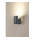 Springwater Ribbed Line Wall Lamp Shallow Acrylic Shade 1 x GU10 IP54 Grey/Clear/Frosted -3