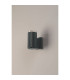 Springwater Ribbed Line Wall Lamp Shallow Acrylic Shade 1 x GU10 IP54 Grey/Clear/Frosted -7
