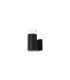 Springwater Ribbed Line Wall Lamp Short Diagonal Pattern Acrylic Shade 1 x GU10 IP54 Black/Clear/Frosted -1