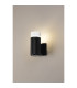 Springwater Ribbed Line Wall Lamp Short Diagonal Pattern Acrylic Shade 1 x GU10 IP54 Black/Clear/Frosted -3