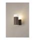 Springwater Ribbed Line Wall Lamp Short Diagonal Pattern Acrylic Shade 1 x GU10 IP54 Dark Brown/Clear/Frosted -3